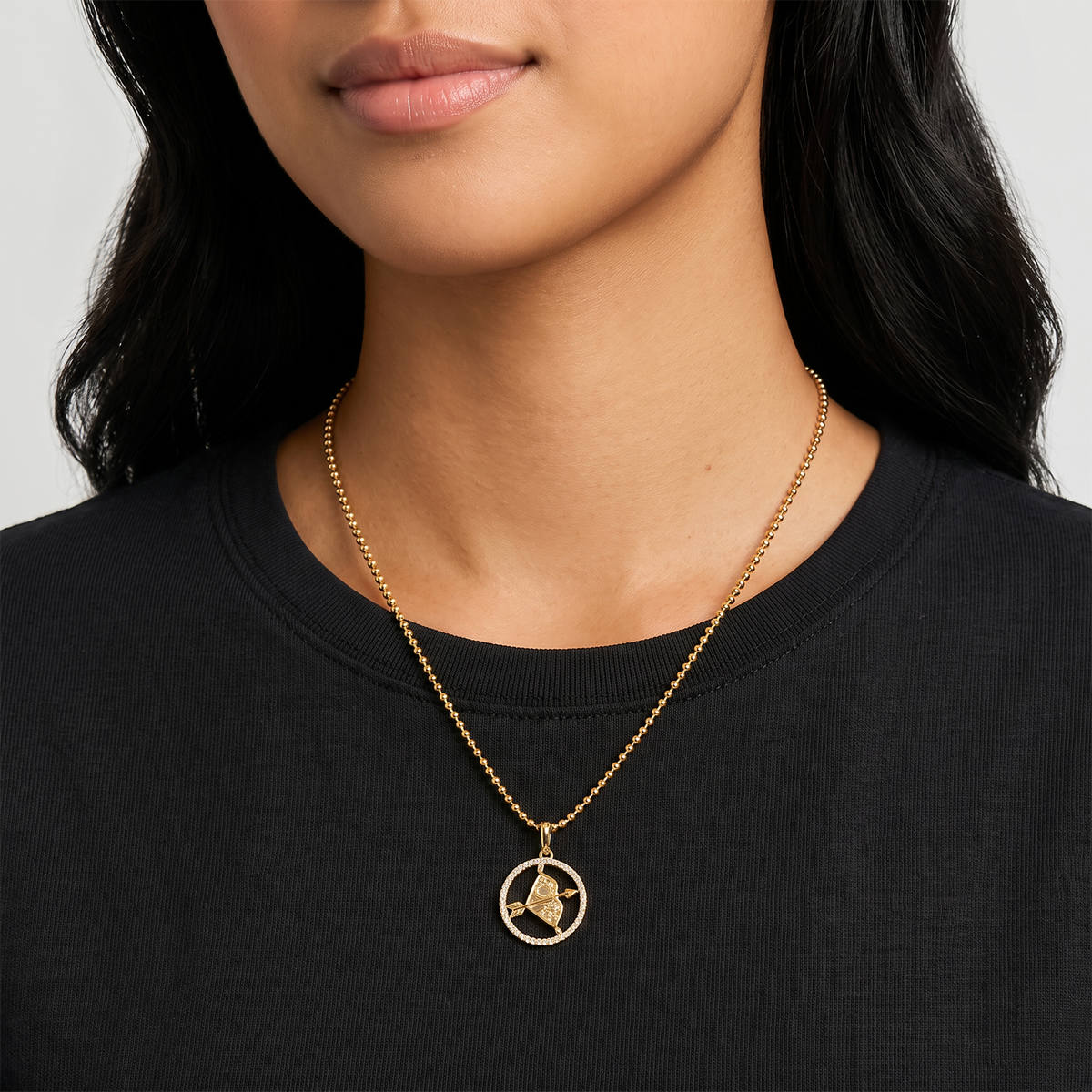 Token Zodiac Open Frame Sagittarius Pendant