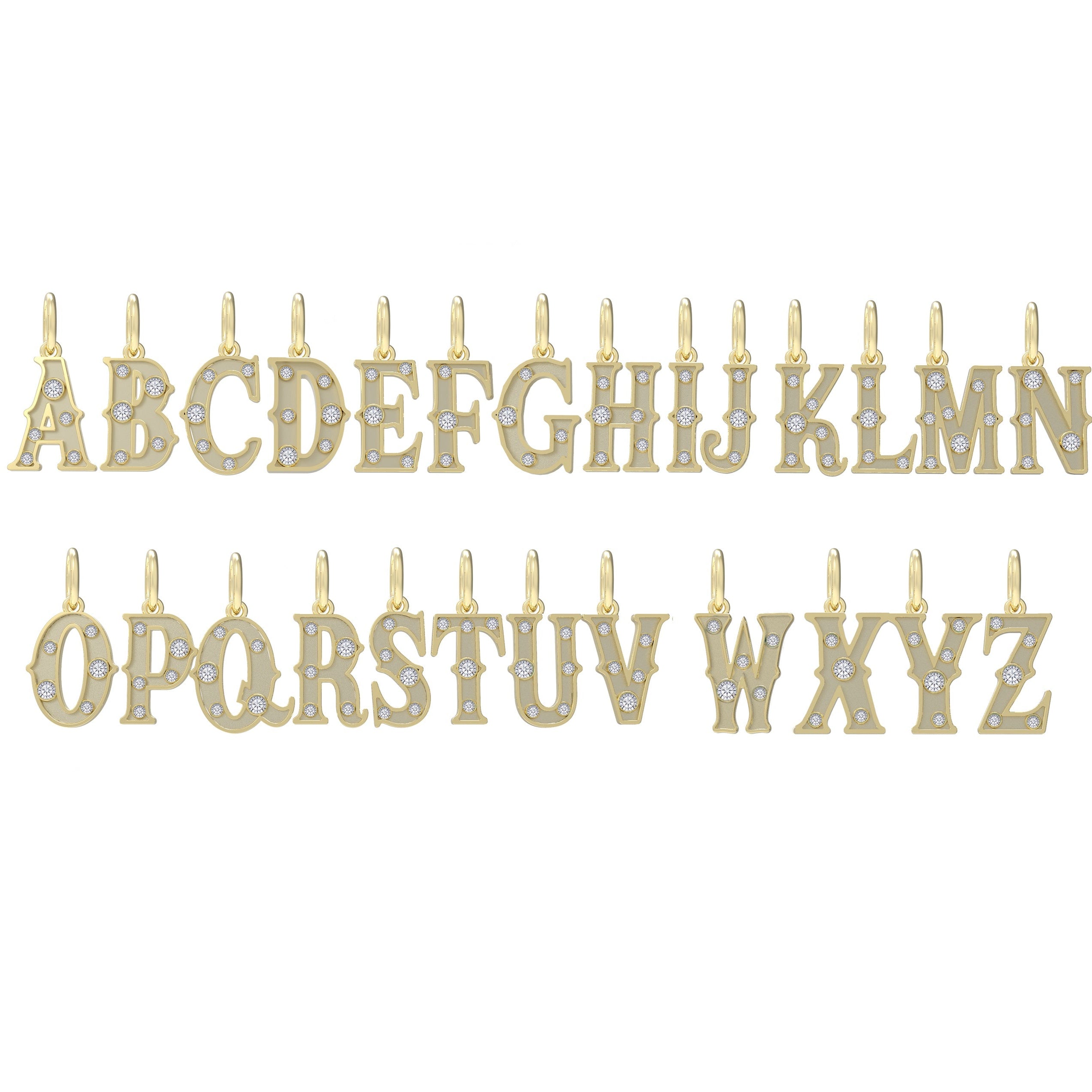 Small Dakota White Topaz Initial Pendant