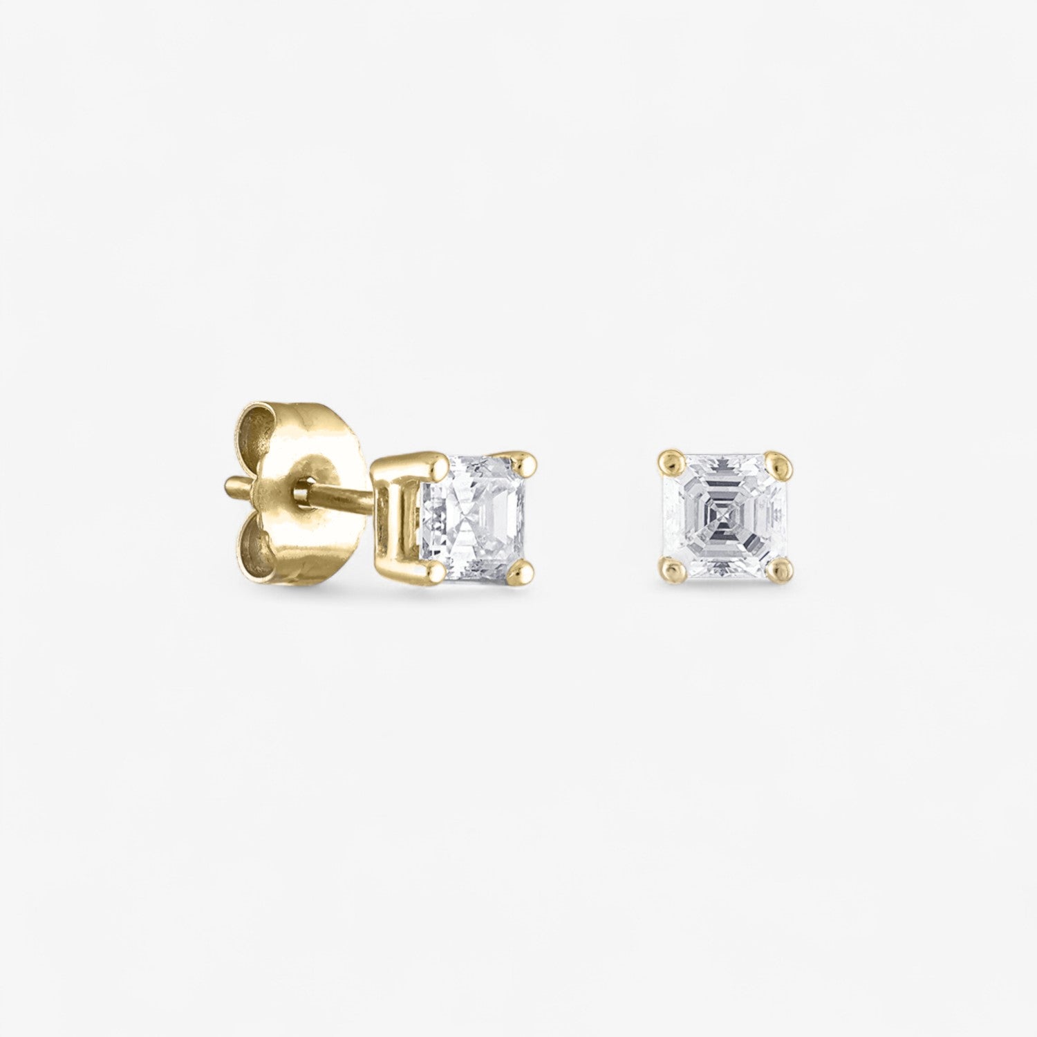 Asscher Diamond Stud Earrings