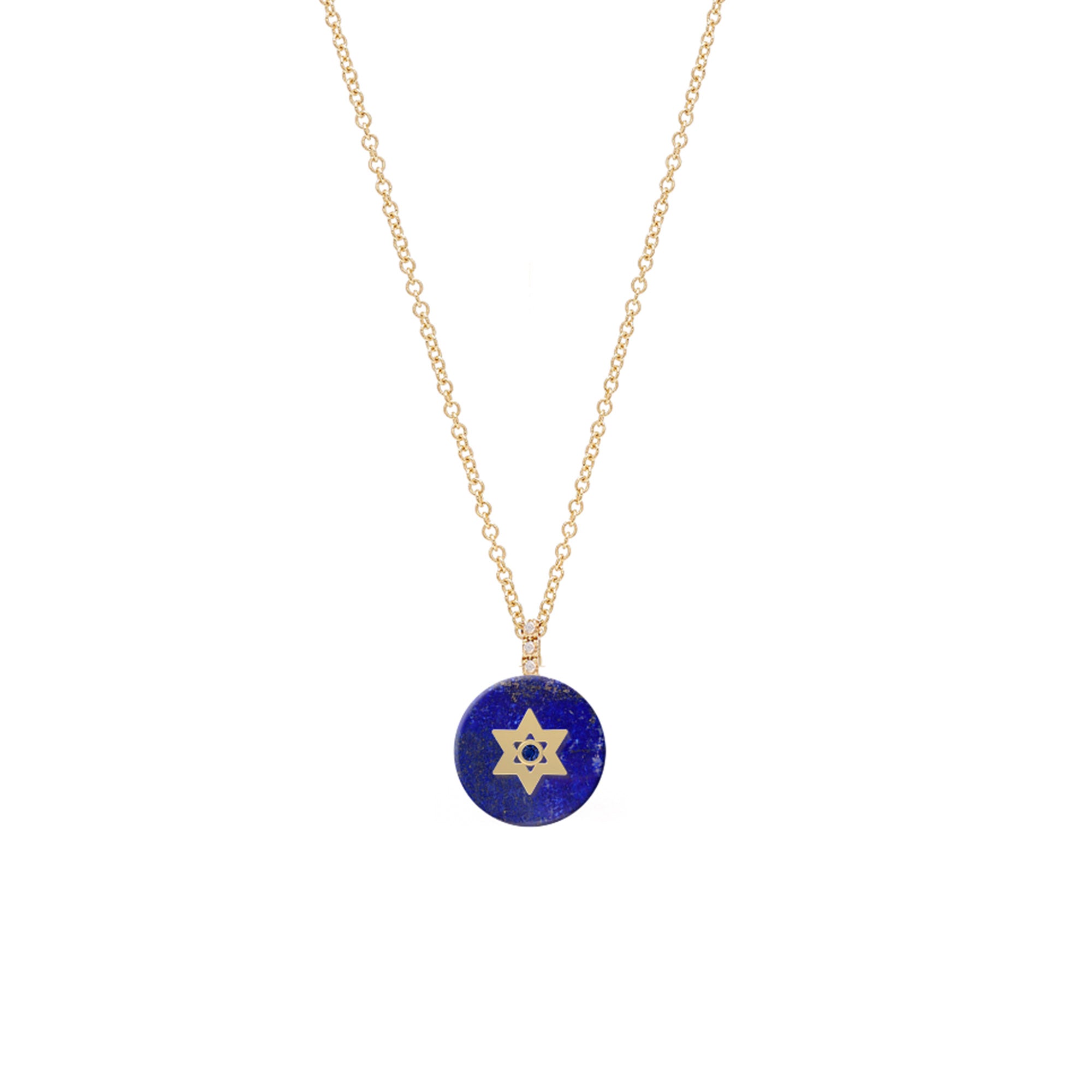 Co-Exist star of david necklace in Yellow Gold