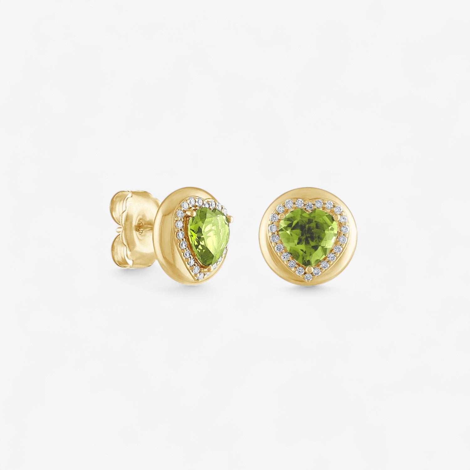 Candy Button Heart Studs