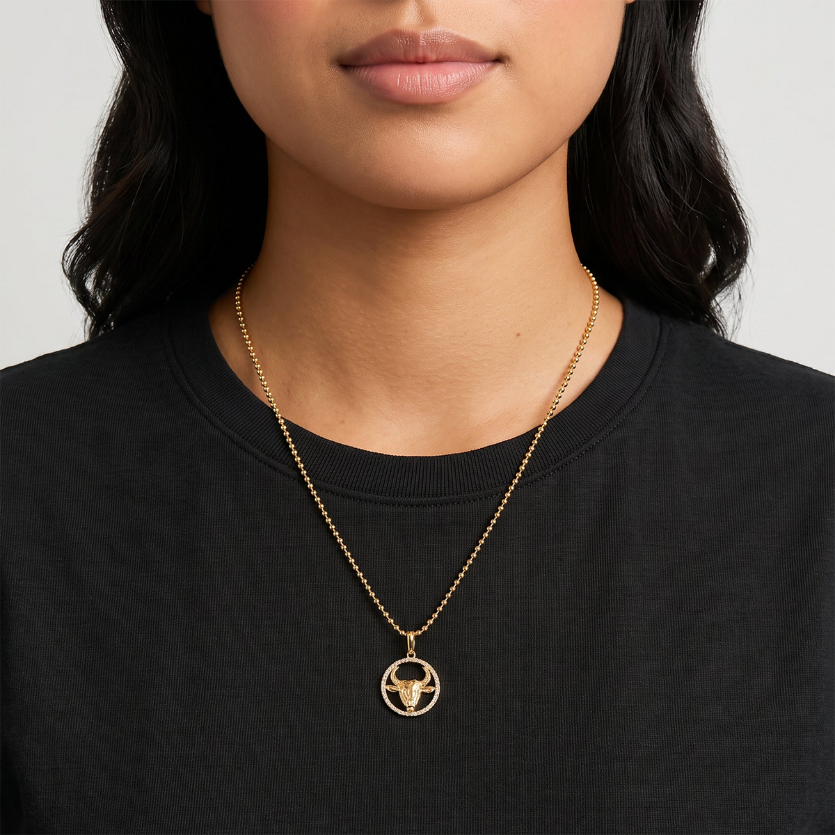 Token Zodiac Open Frame Taurus Pendant