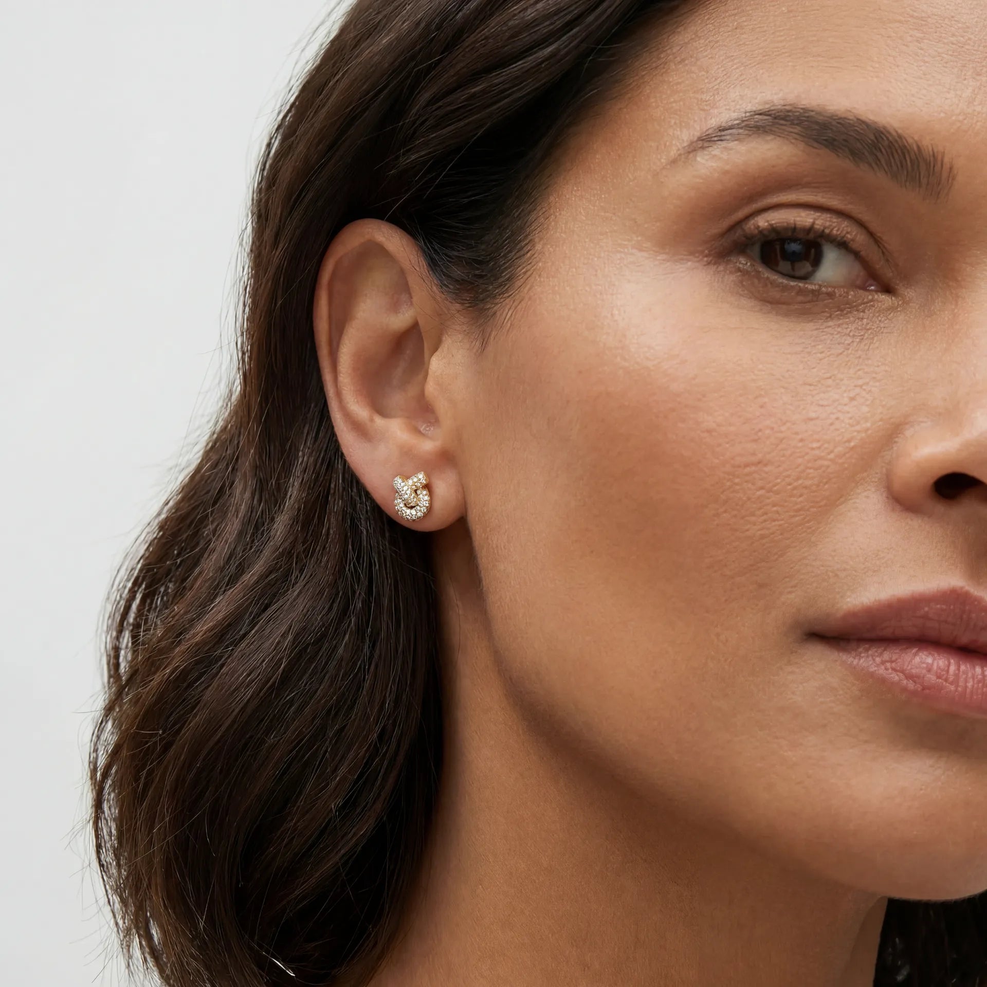 Token Knot Pave Studs