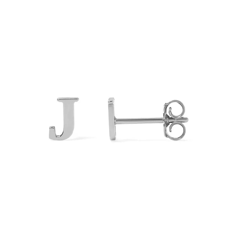 Sterling Silver Small Initial Stud