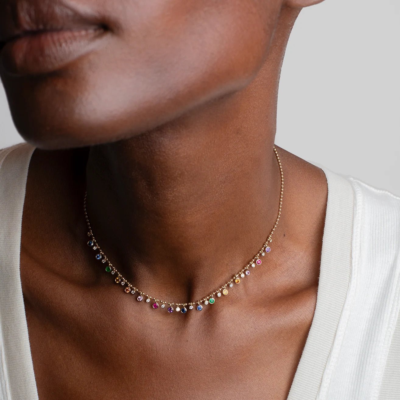 Dakota Gemstone Shaker Necklace