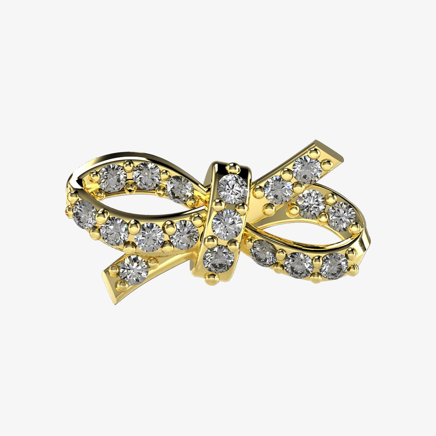 Grace Bow Slider Charm 18K Yellow Gold
