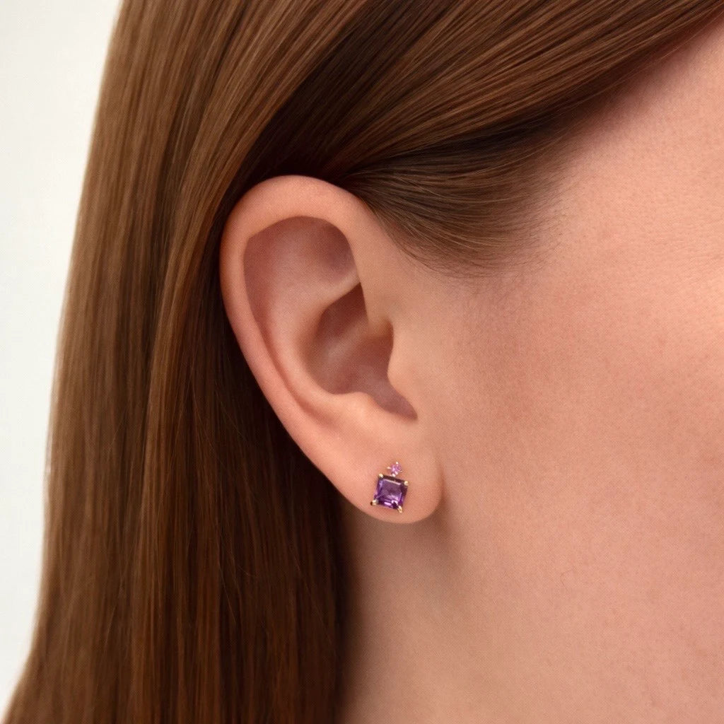 Vault Sale: Confetti Amethyst and Pink Tourmaline Studs