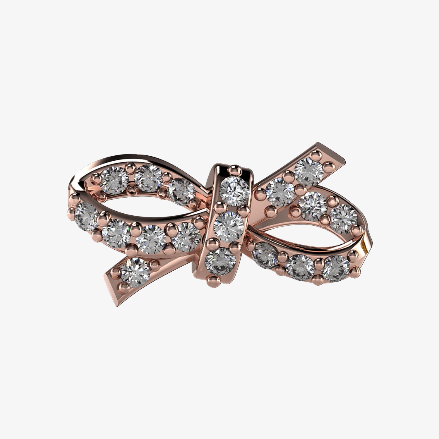 Grace Bow Slider Charm 18K Rose Gold