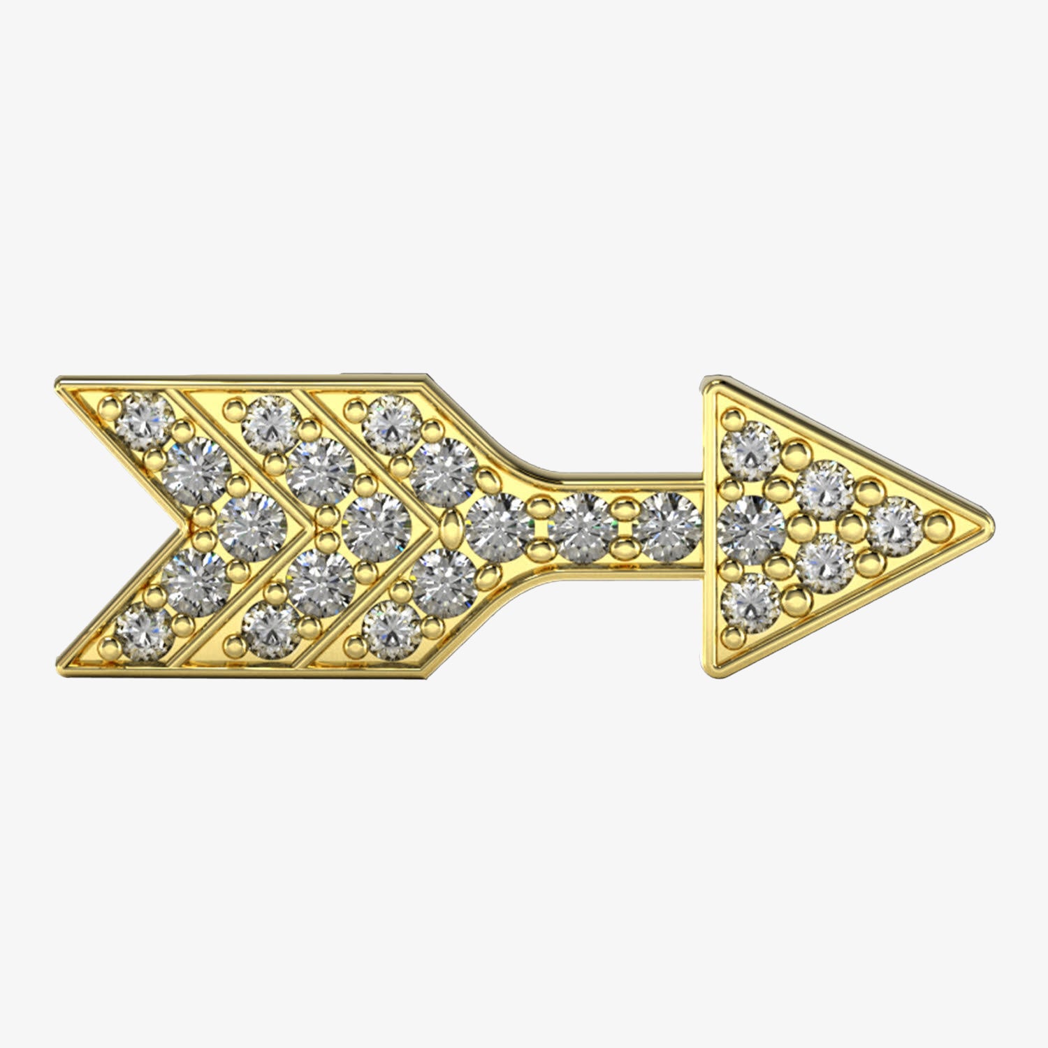 Kelly Arrow Slider Charm 18K Yellow Gold