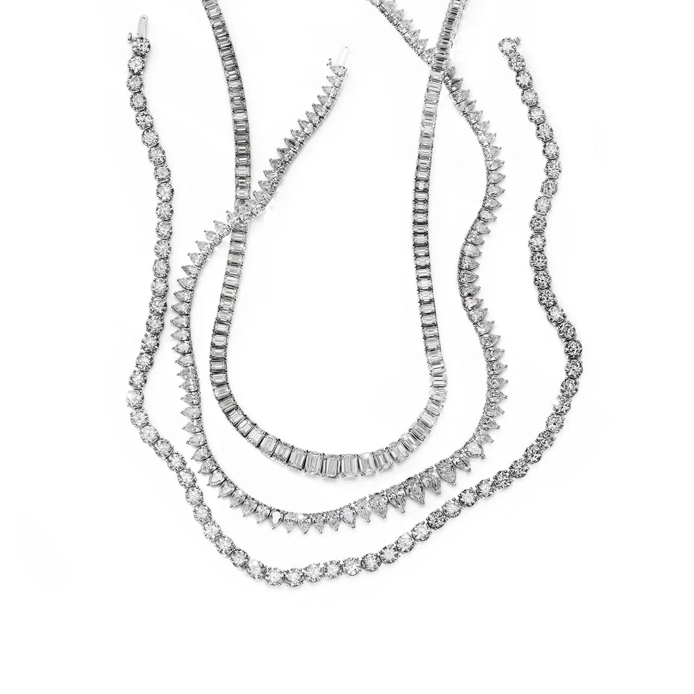 Pear Shape Diamond Riviera Necklace