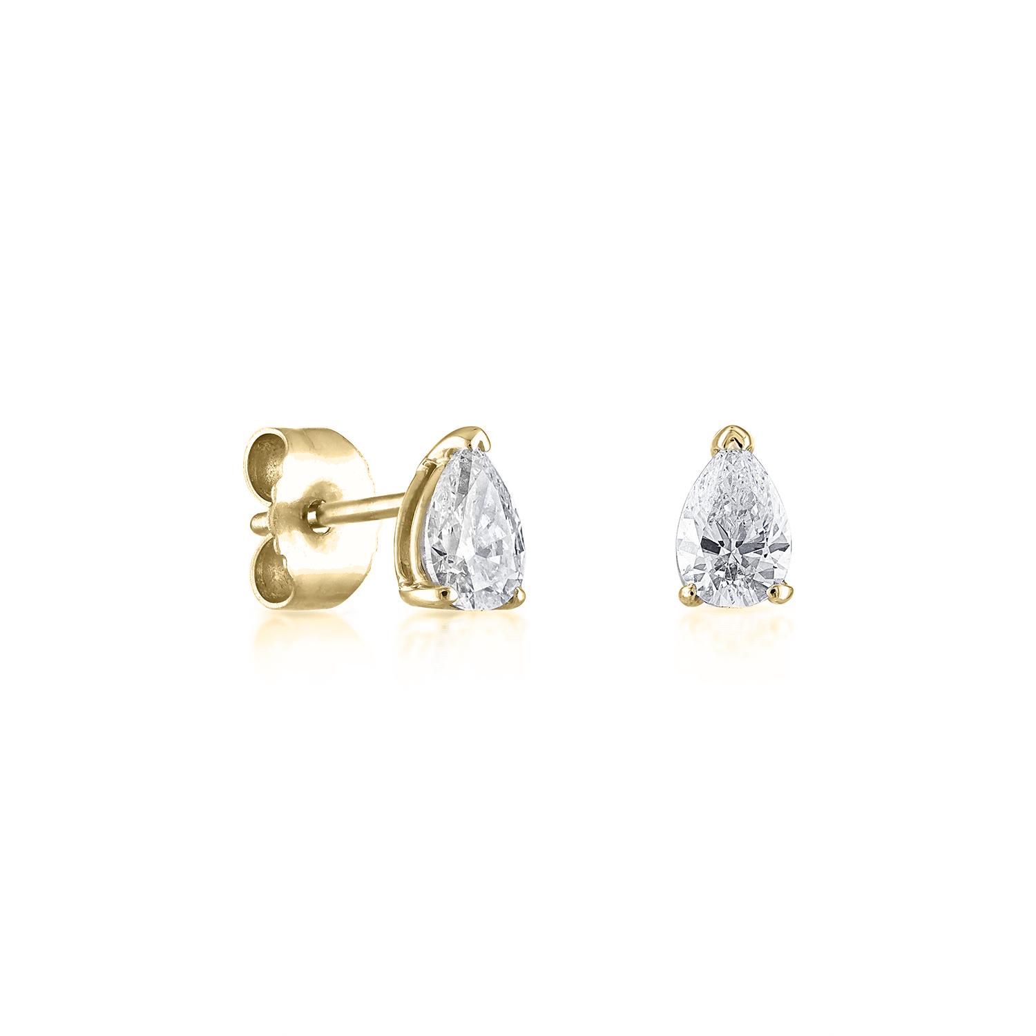 Brass stud earrings adorned with semi-precious Pearl stones – Vama Jaipur