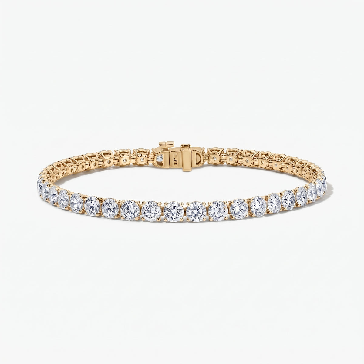 Lab Grown Diamond Round Tennis Bracelet 14K Yellow Gold 8.00CT