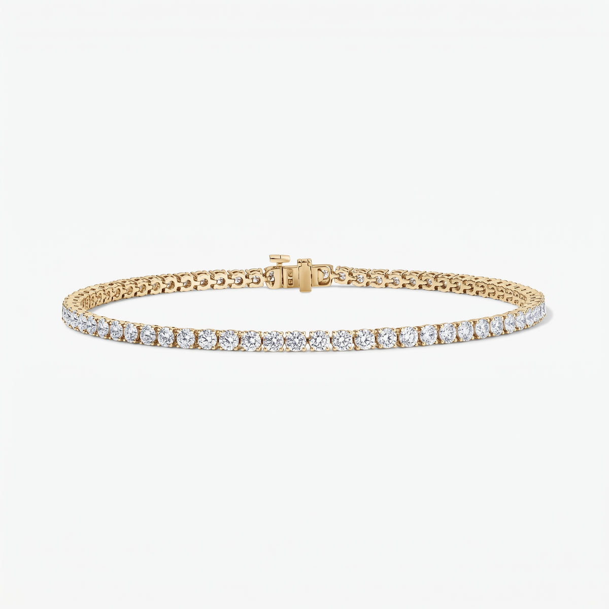 Lab Grown Diamond Round Tennis Bracelet 14K Yellow Gold 5.00CT