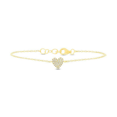 Mini Pave Heart Bracelet