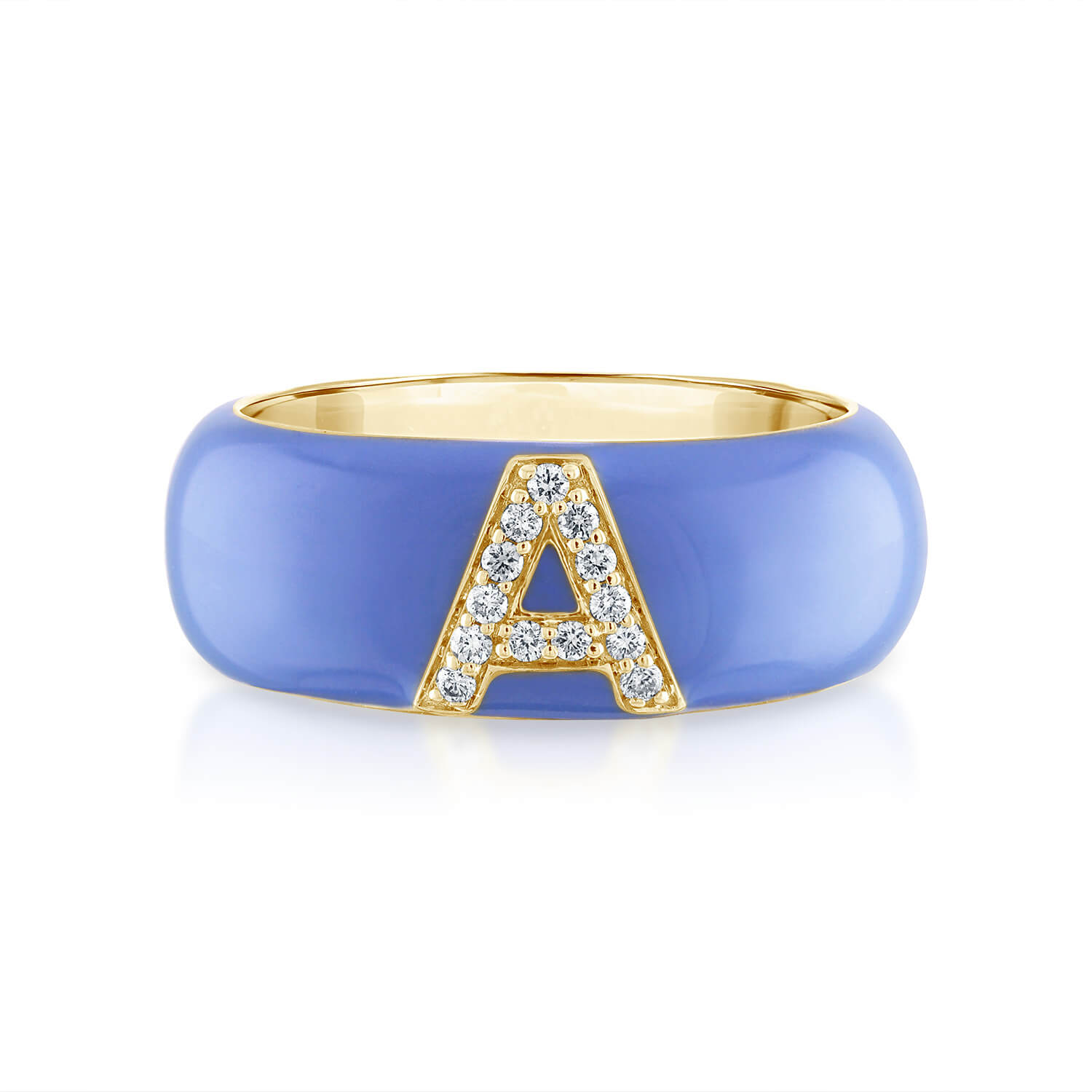 Enamel and Diamond Initial Cigar Band