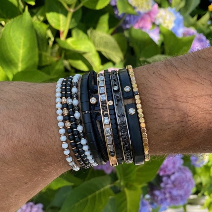 Men's Sfera Black Matte Ceramic Bracelet