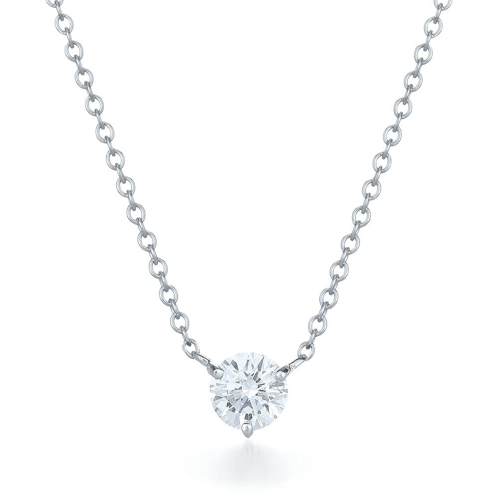Aura Round Brilliant-cut Diamond Necklace with diamonds – STEPHANIE VAN ZWAM
