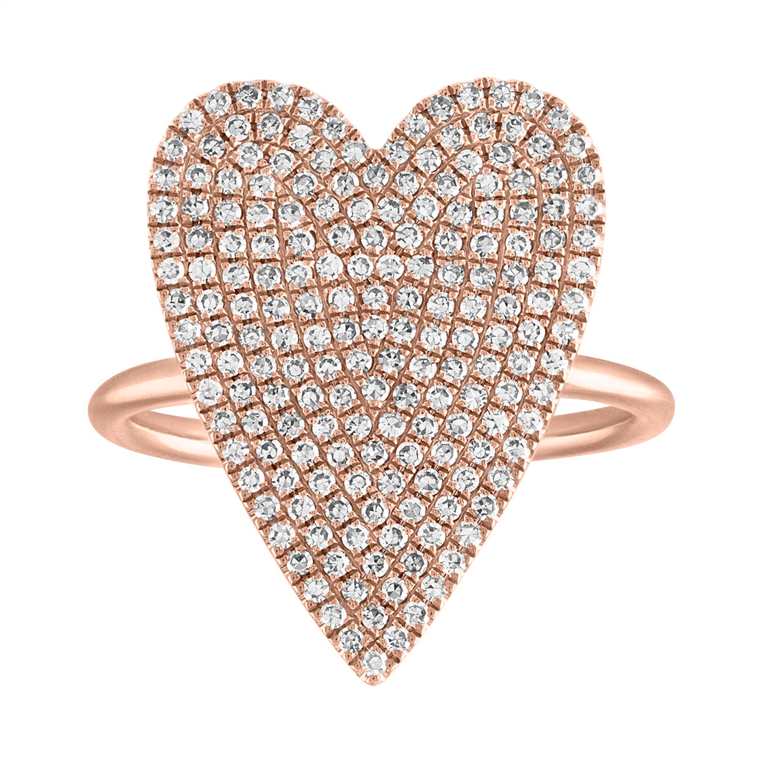 Pave Jumbo Heart Ring