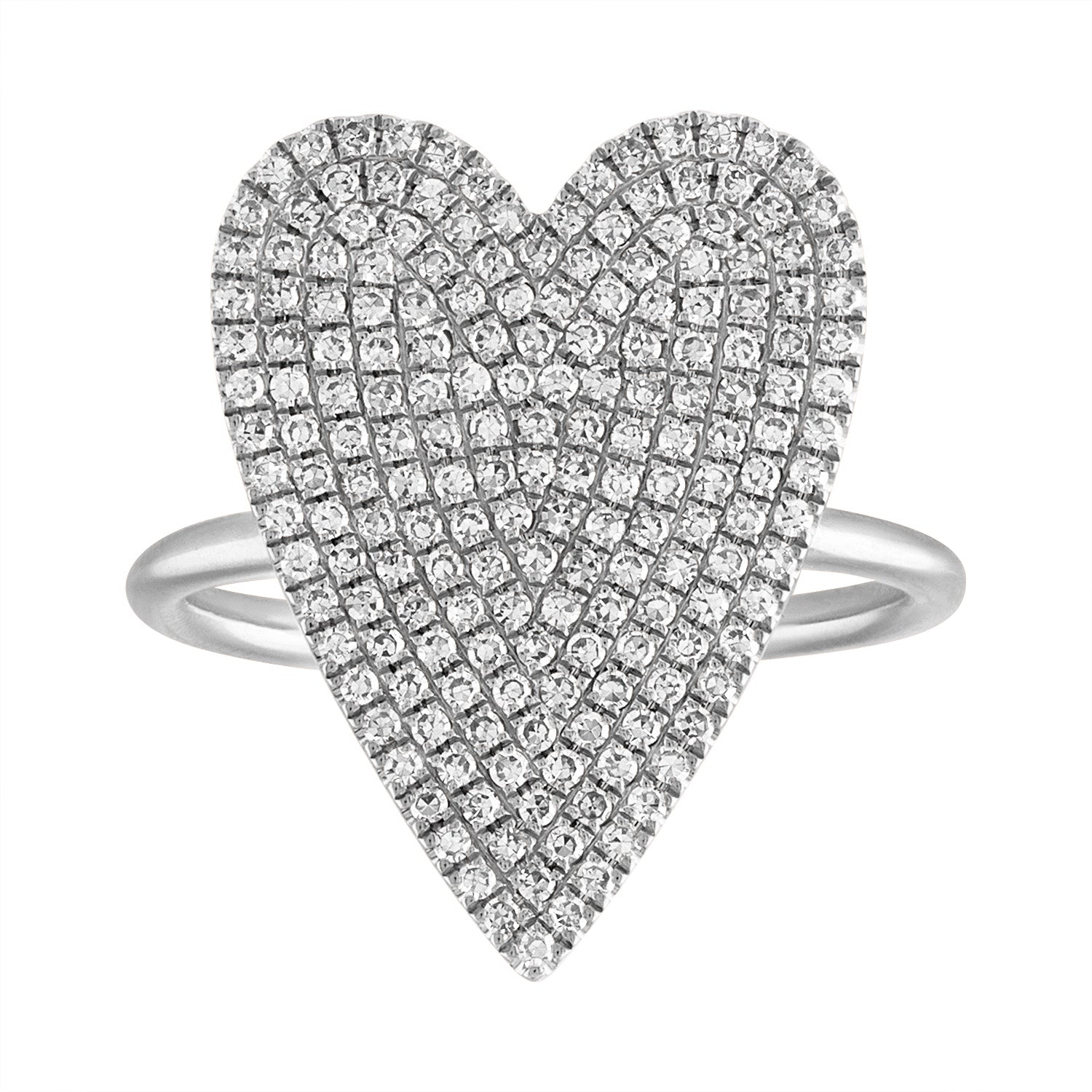 Pave Jumbo Heart Ring