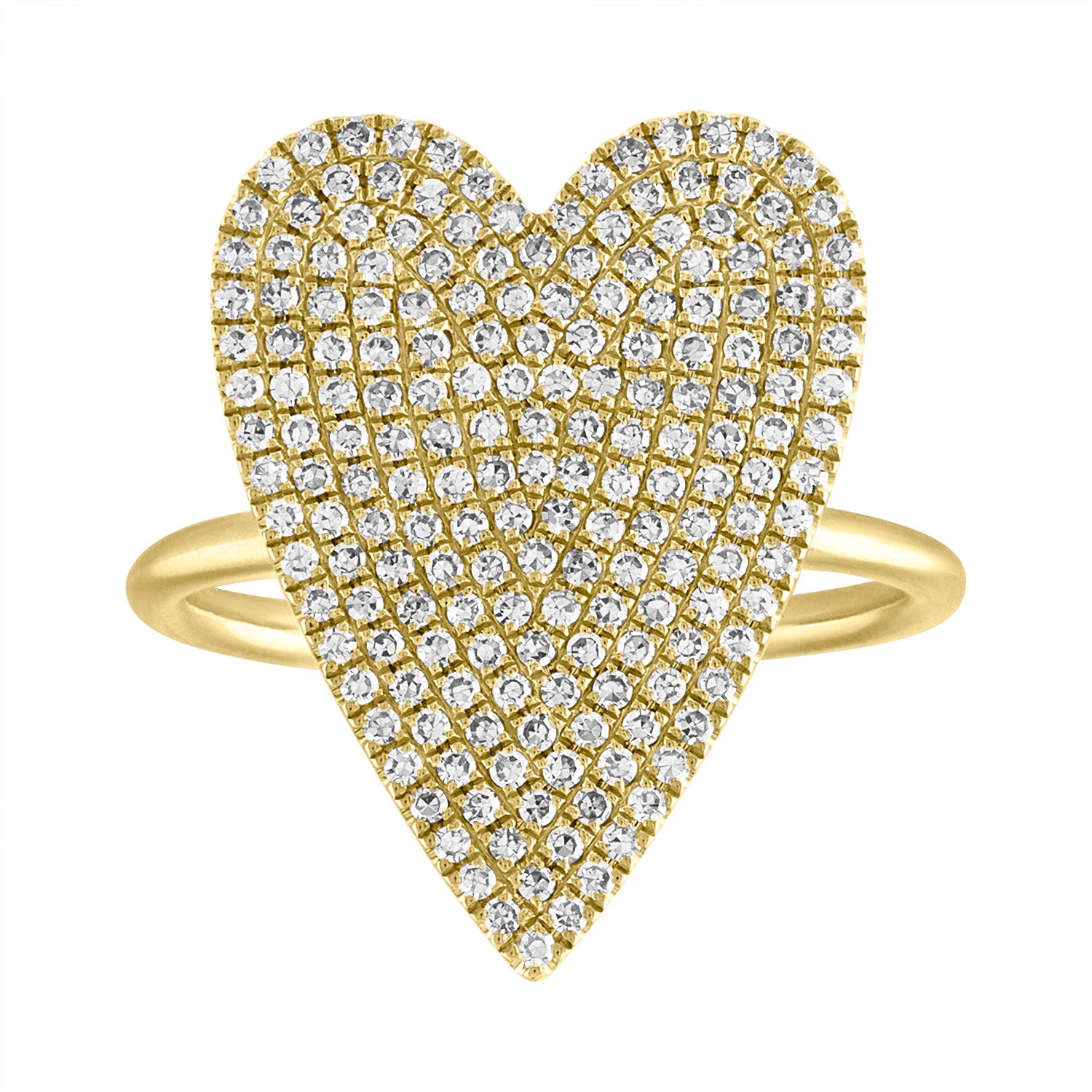 Pave Jumbo Heart Ring