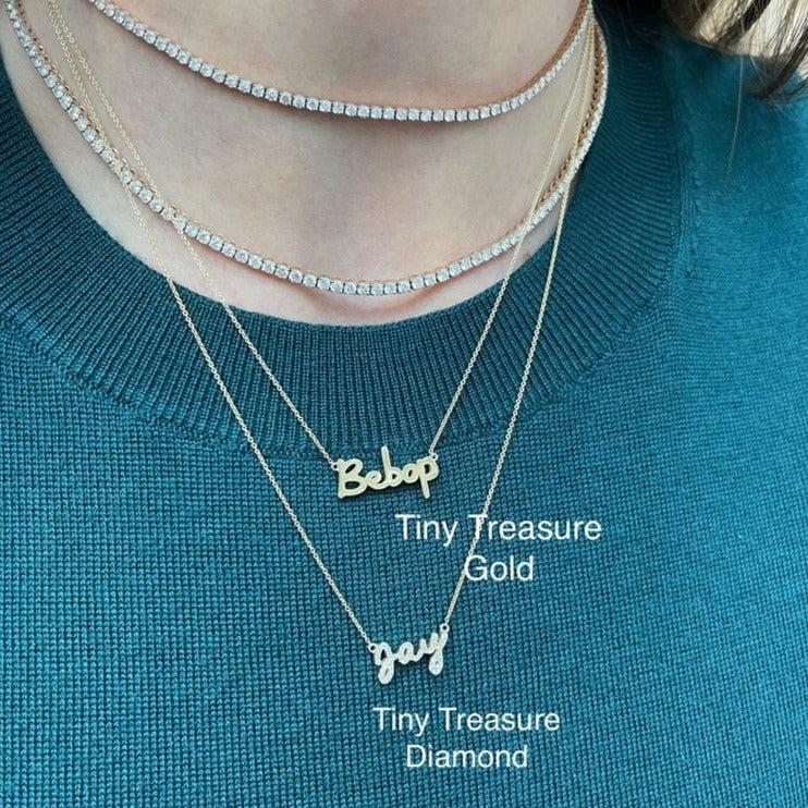 Tiny Treasures Diamond Name Necklace