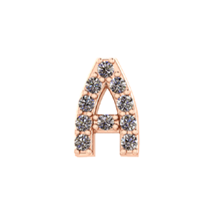 Slider Pave Letter A Charm