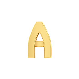 Slider Solid Letter A Charm