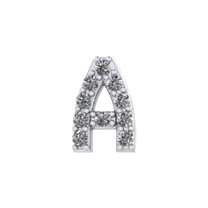 Slider Pave Letter A Charm