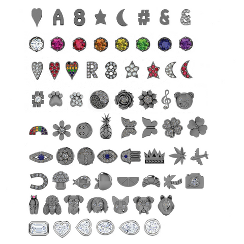 Mini Personalized Single-Sided Pave Slider Pendant™