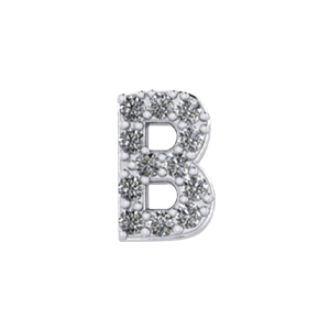 Slider Pave Letter B Charm