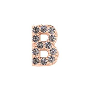 Slider Pave Letter B Charm