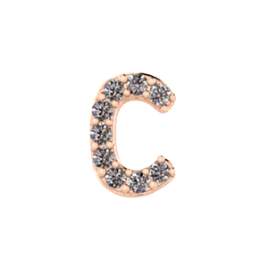 Slider Pave Letter C Charm