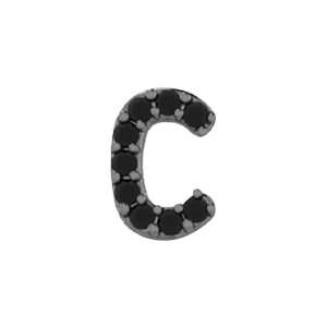 Slider Pave Letter C Charm