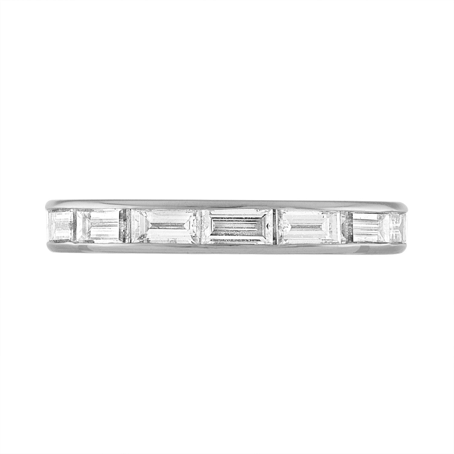 Sideways baguette eternity on sale band