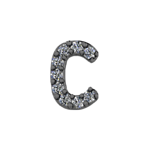 Slider Pave Letter C Charm