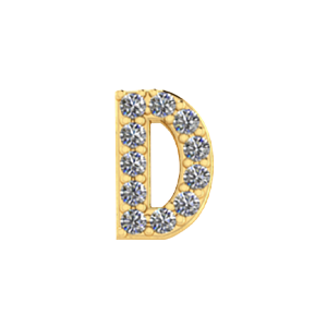 Slider Pave Letter D Charm