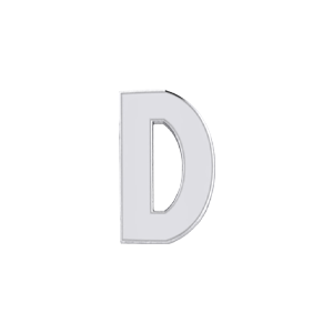 Slider Solid Letter D Charm