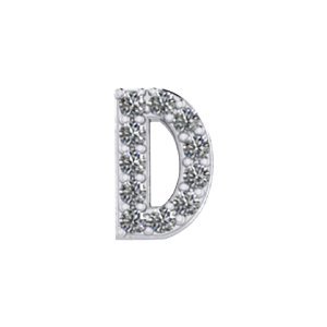 Slider Pave Letter D Charm