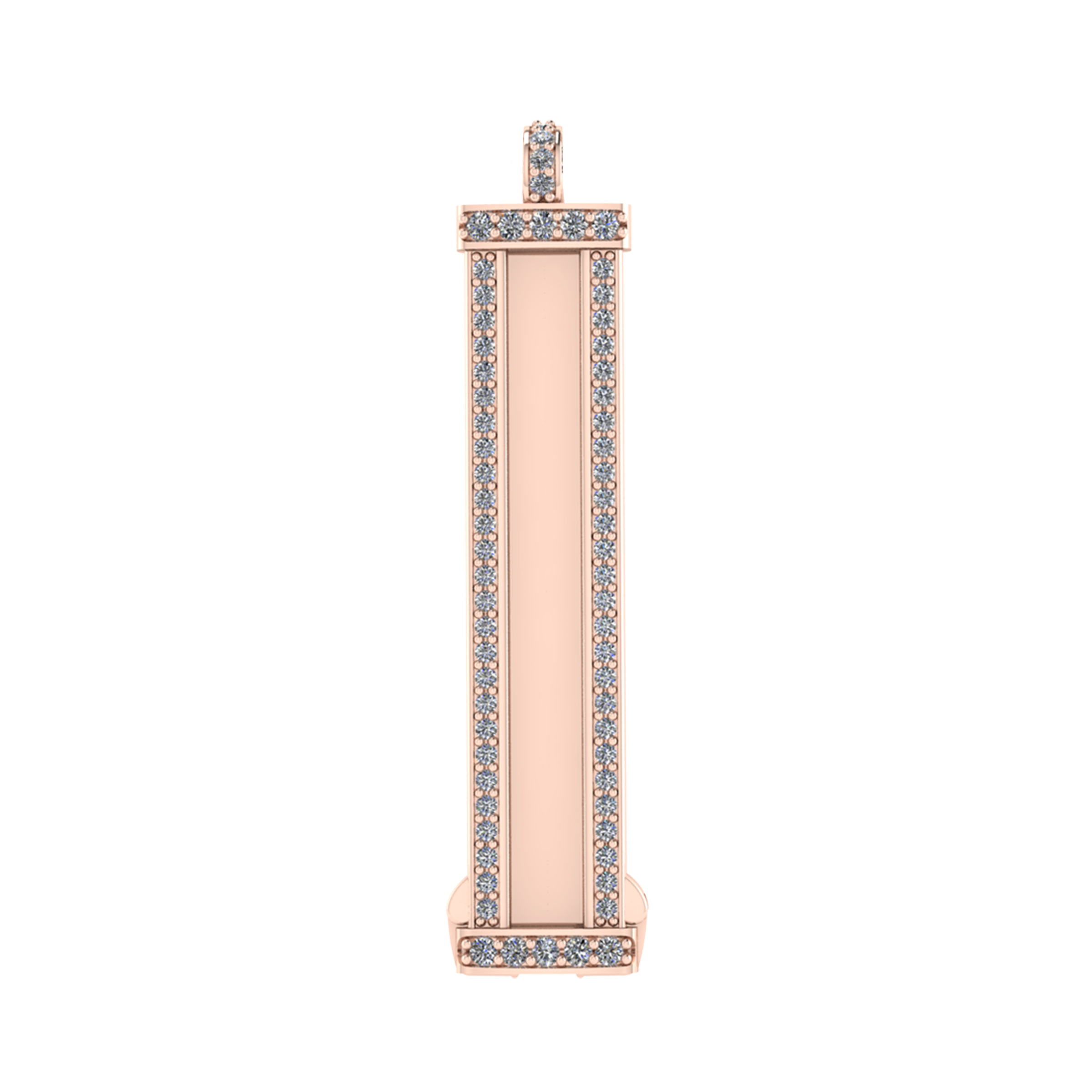 Mini Personalized Single-Sided Pave Slider Pendant™