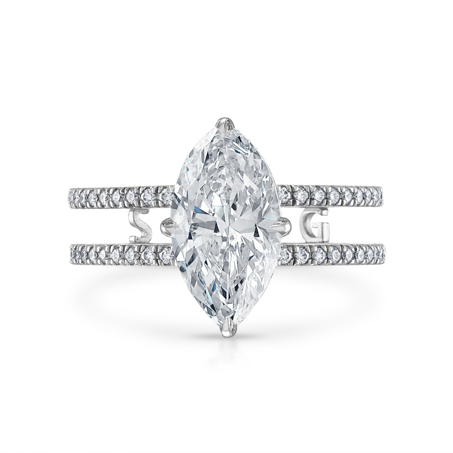 Marquise pave engagement on sale rings