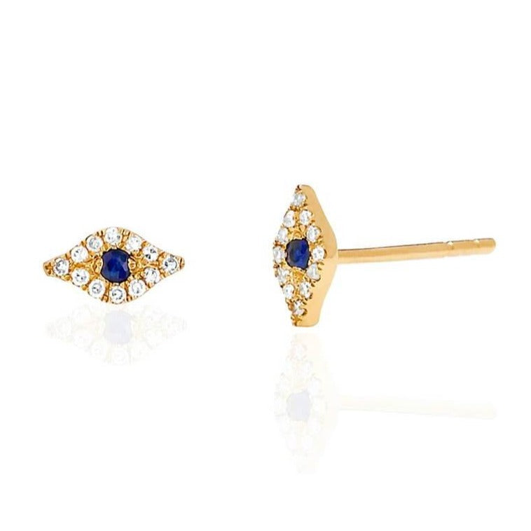 Diamond evil hot sale eye earrings