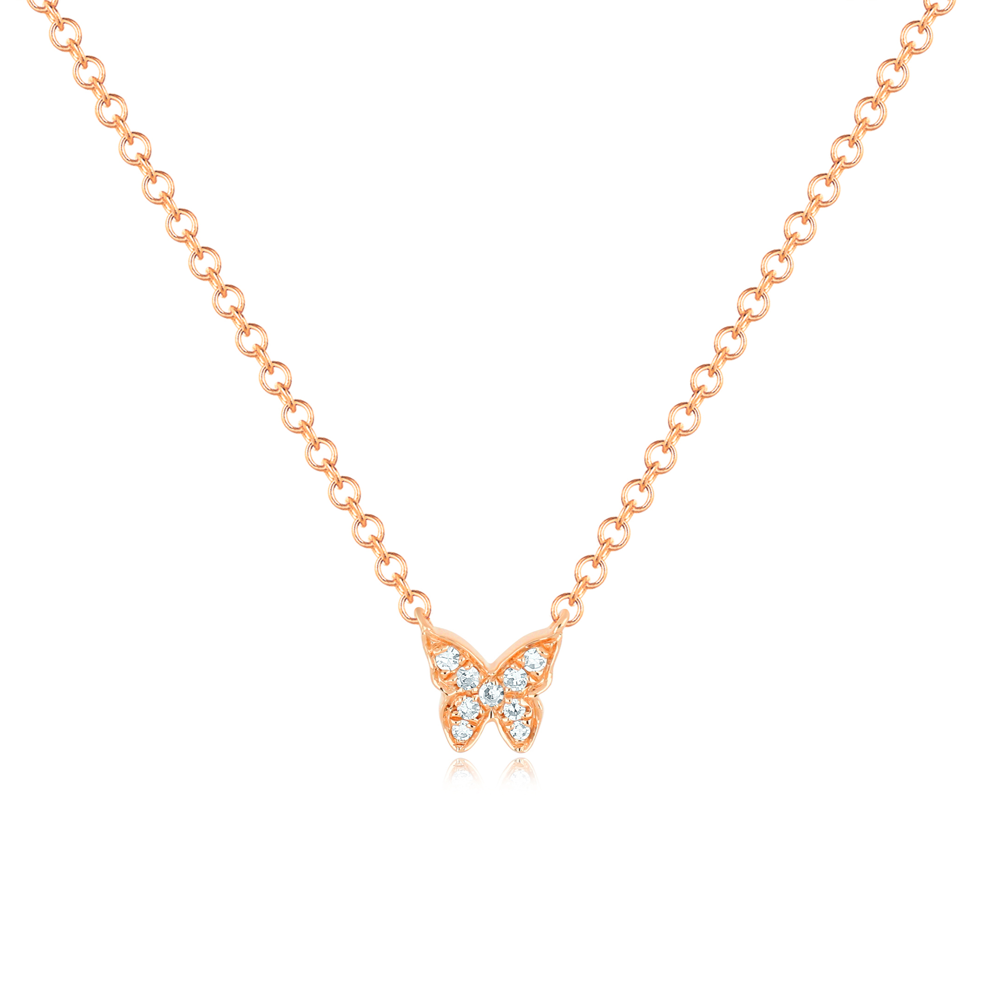 Senco Gold & Diamonds Joyous Butterfly Double Loop Diamond Kids Pendant :  Amazon.in: Fashion