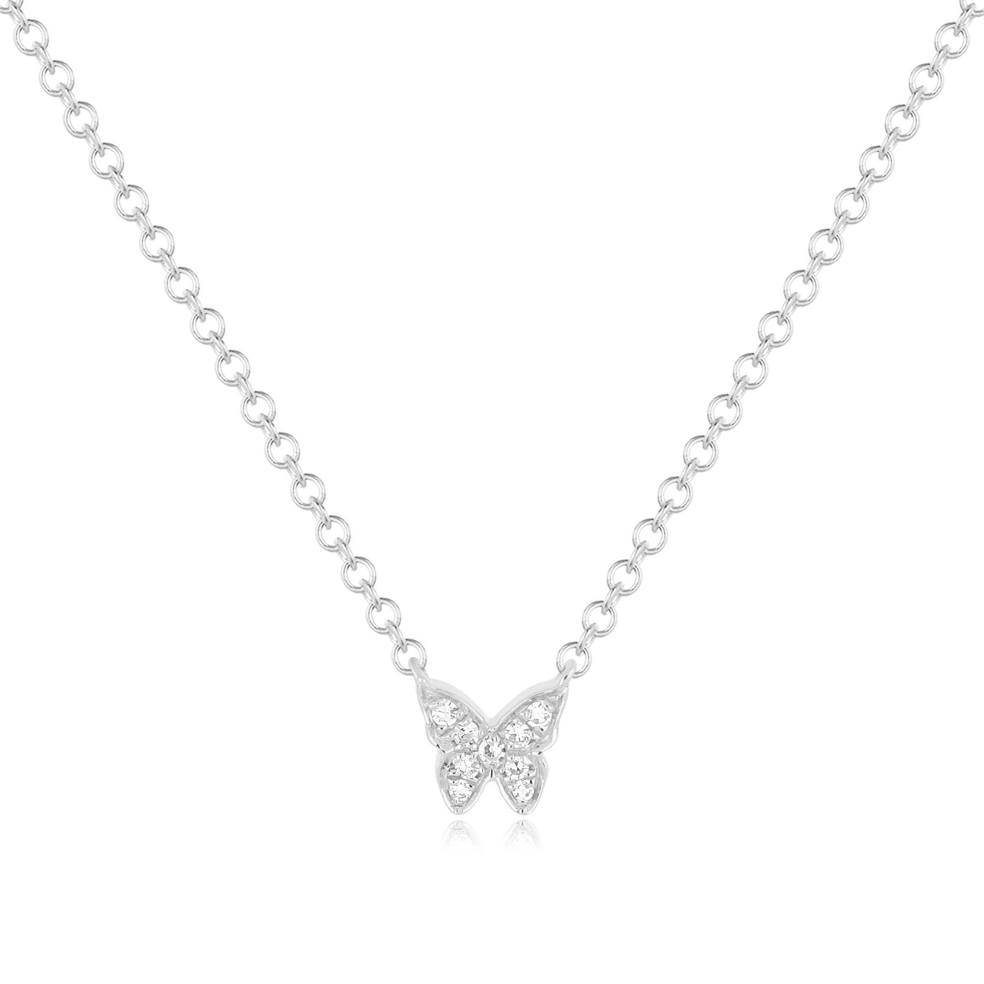 Baby Diamond Butterfly Necklace