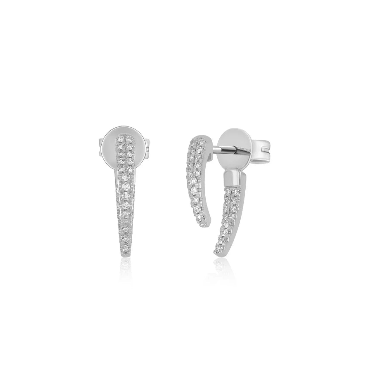 Argent asscher cut silver Earstuds | Boldiful