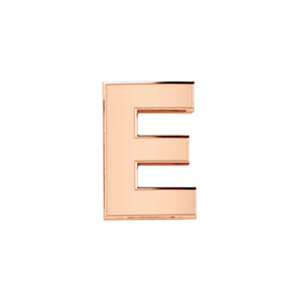 Slider Solid Letter E Charm