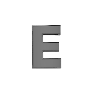 Slider Solid Letter E Charm