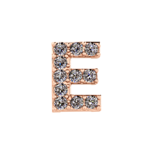 Slider Pave Letter E Charm