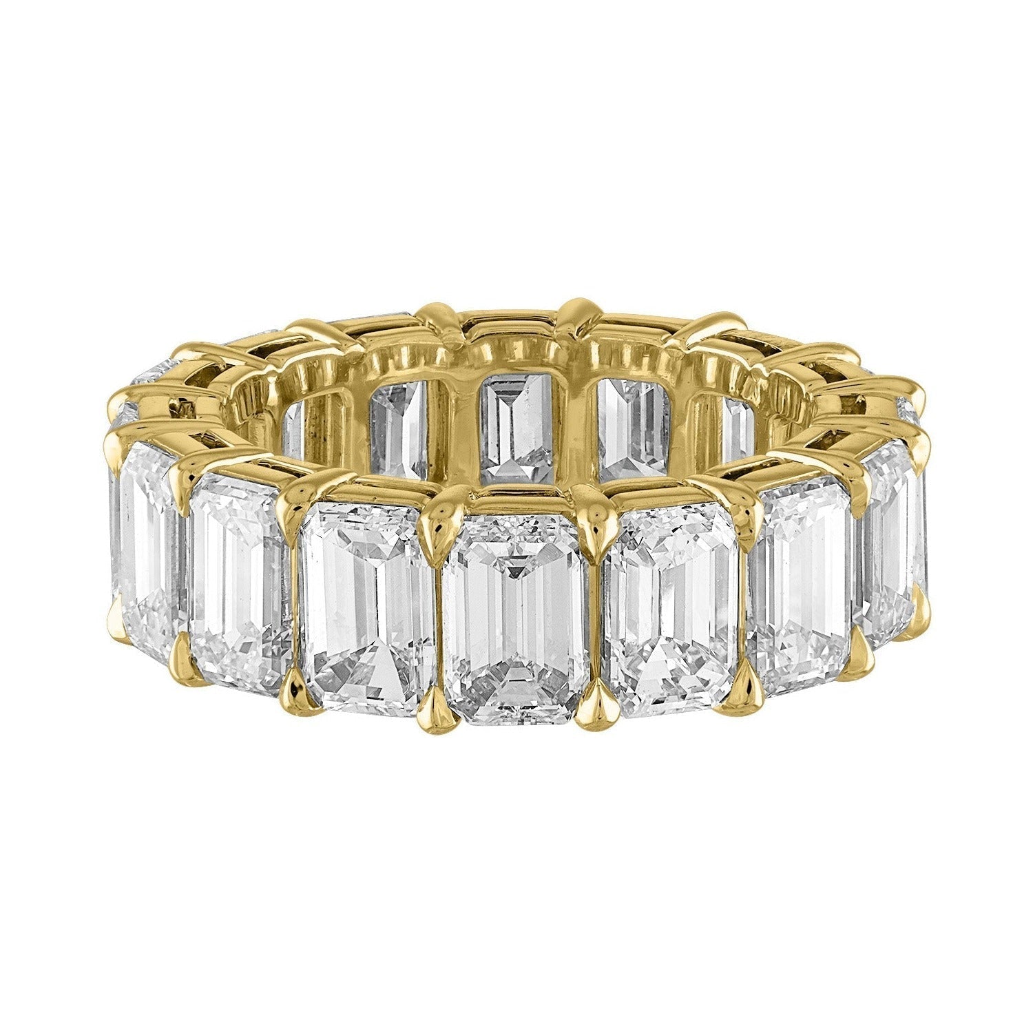 Emerald cut sale eternity wedding band