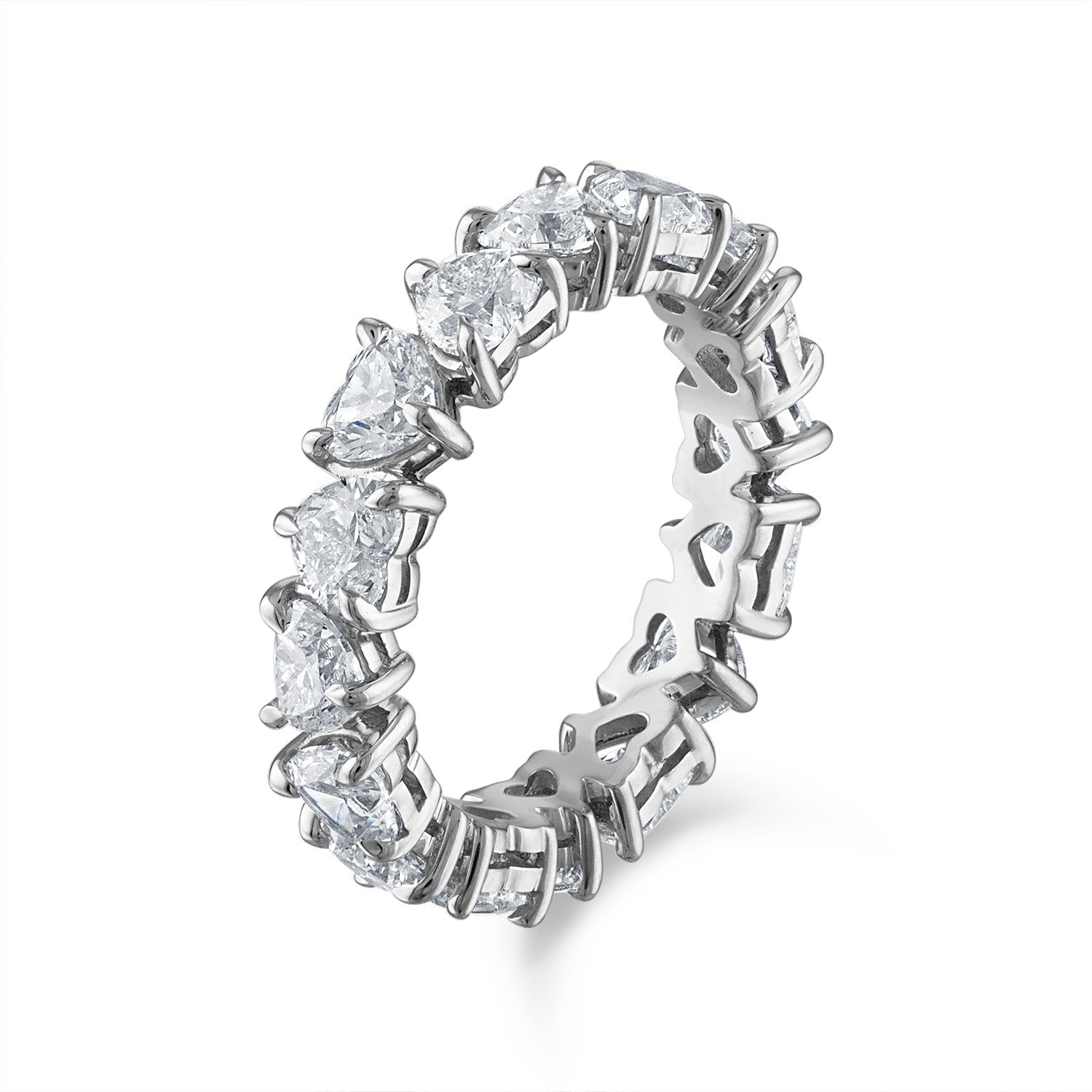 Platinum Heart Eternity Wedding Band