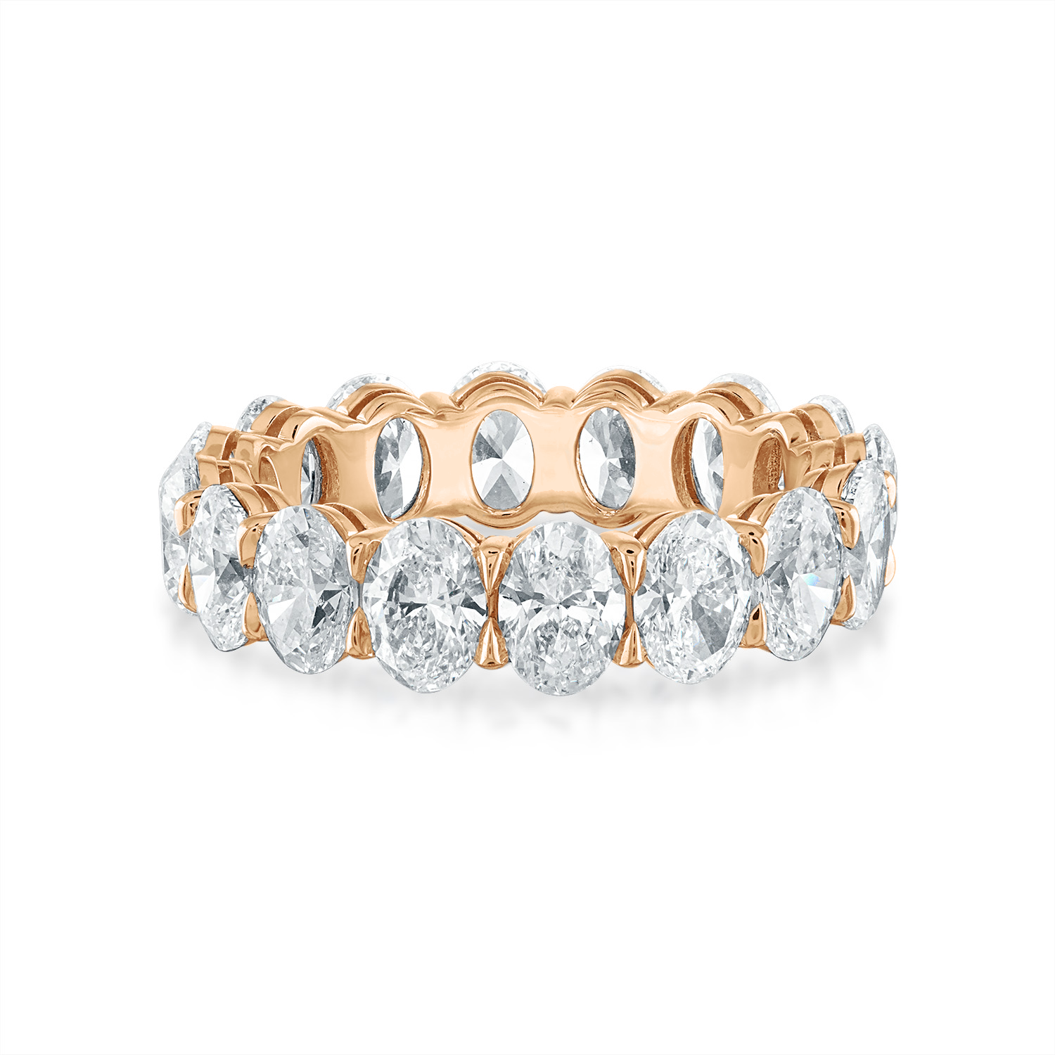 Rose Gold Oval Eternity Wedding Band